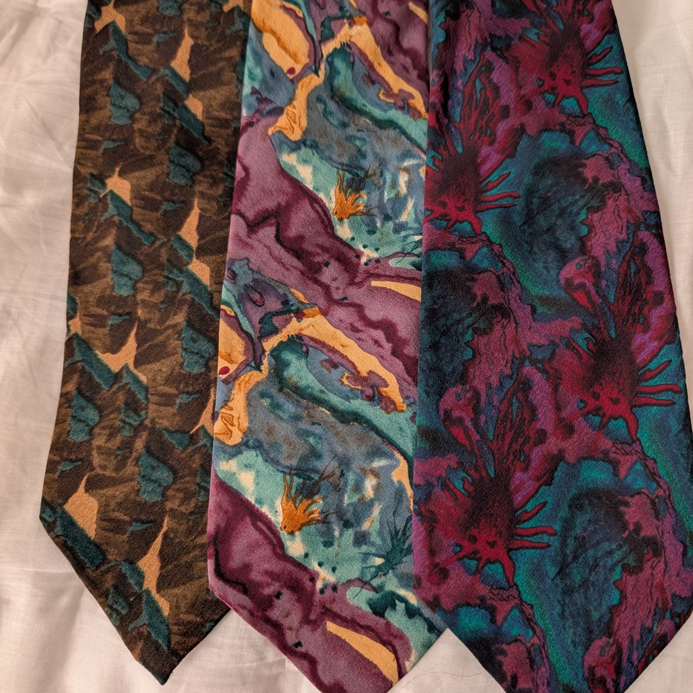 Multicolor Patterned Men's J. Garcia Ties Set